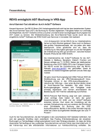 REVG ermöglicht AST-Buchung in VRS-App