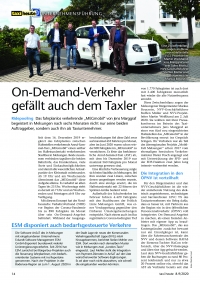 On-Demand-Verkehr gefällt auch dem Taxler